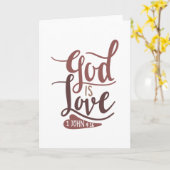 God is liefde kaart (Gele Bloem)