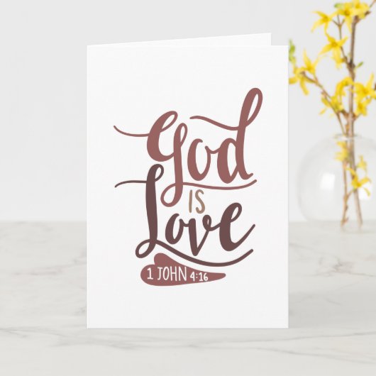 God is liefde kaart (Gele Bloem)