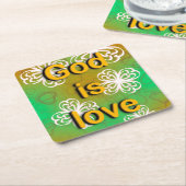 God is liefde kartonnen onderzetters (Schuin)