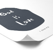 God is liefde kinder bijbel vers poster (Hoek)