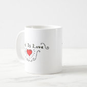 God is liefde koffiemok (Voorkant links)