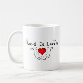God is liefde koffiemok (Links)
