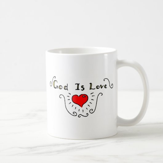 God is liefde koffiemok (Rechts)