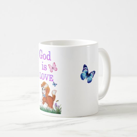 God is liefde koffiemok (Voorkant rechts)