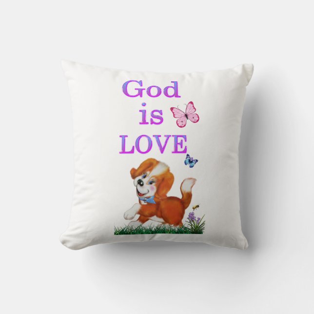 God is liefde kussen (Voorkant)