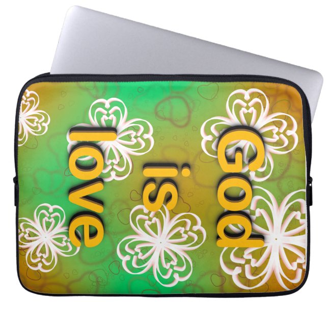 God is liefde laptop sleeve (Voorkant)