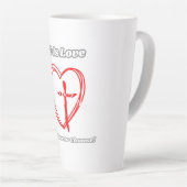 God is liefde. latte mok (Rechterhoek)