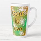 God is liefde latte mok (Rechts)