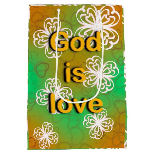 God is liefde medium cadeauzakje (Achterkant)