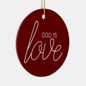 God is Liefde Modern Christelijk Keramisch Ornament (Rechts)
