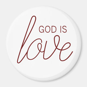 God is Liefde Modern Christelijk Magneet