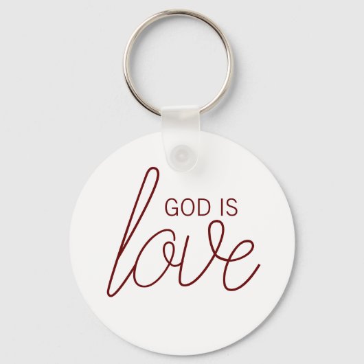 God is Liefde Modern Christelijk Sleutelhanger (Voorkant)
