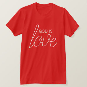 God is Liefde Modern Christelijk T-shirt