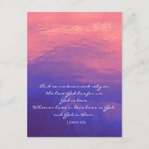 God is liefde   Natuur Foto Christelijke aangepast Briefkaart