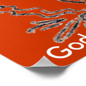 God is Liefde Oranje Poster (Hoek)