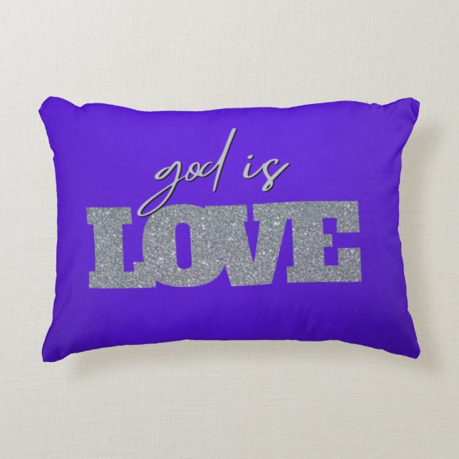 God is Liefde Paarse Accent Pillow Accent Kussen (Voorkant)