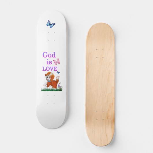 God is liefde persoonlijk skateboard (Voorkant)