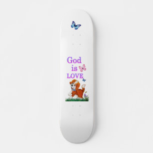 God is liefde persoonlijk skateboard