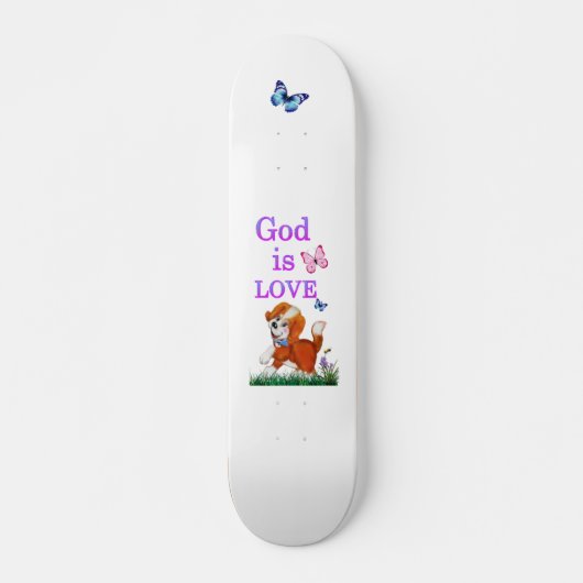 God is liefde persoonlijk skateboard (Voorkant)