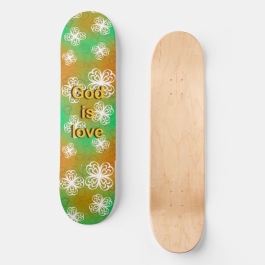 God is liefde persoonlijk skateboard (Voorkant)