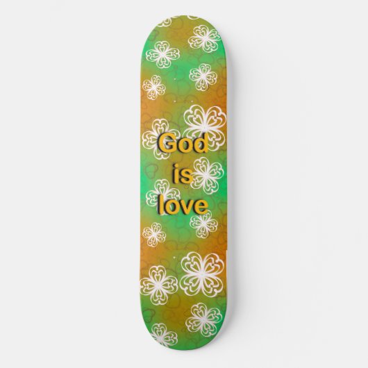 God is liefde persoonlijk skateboard (Voorkant)