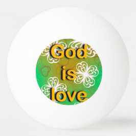 God is liefde pingpongbal