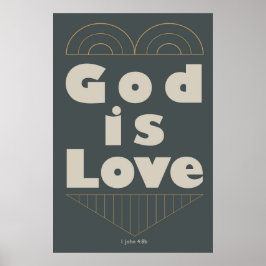 God is liefde poster