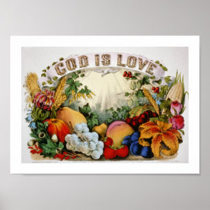 God is liefde poster