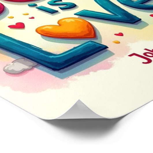 God is liefde poster (Hoek)