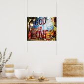 God is liefde poster (Keuken)