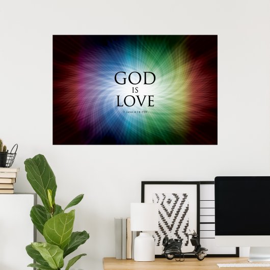 God is Liefde - Poster (Thuiskantoor)
