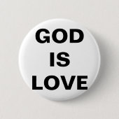 God is liefde ronde button 5,7 cm (Voorkant)