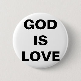 God is liefde ronde button 5,7 cm