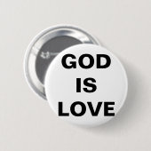 God is liefde ronde button 5,7 cm (Voorkant /achterkant)