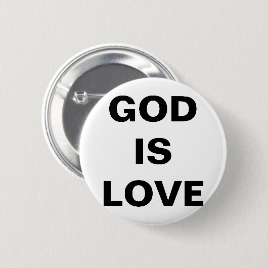God is liefde ronde button 5,7 cm (Voorkant /achterkant)