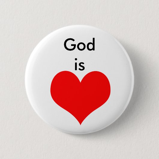 God is liefde ronde button 5,7 cm (Voorkant)
