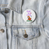 God is liefde ronde button 5,7 cm (In situ)