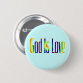 God is liefde ronde button 5,7 cm (Voorkant /achterkant)