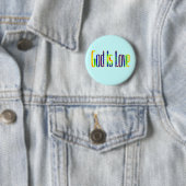 God is liefde ronde button 5,7 cm (In situ)