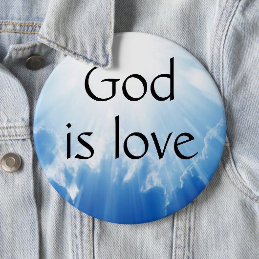 God is liefde ronde button 6,0 cm (In situ)