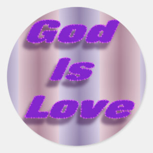 God is liefde ronde sticker