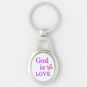 God is liefde sleutelhanger