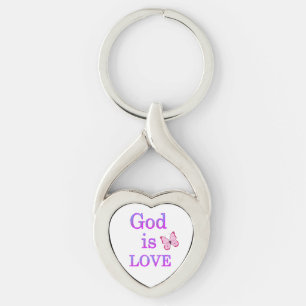 God is liefde sleutelhanger