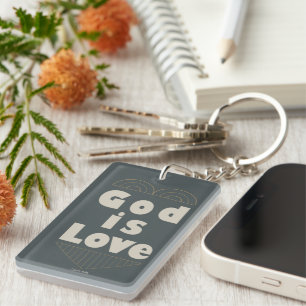 God is liefde sleutelhanger