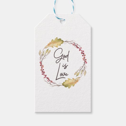 God is Liefde - Spiritueel en Religieus Cadeaulabel (Voorkant)
