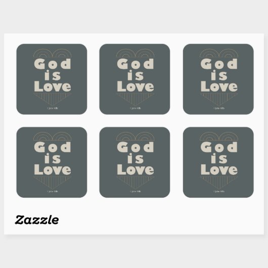 God is Liefde Sticker (Vel)