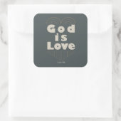 God is Liefde Sticker (Tas)