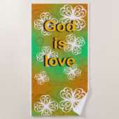 God is liefde strandlaken (Voorkant)