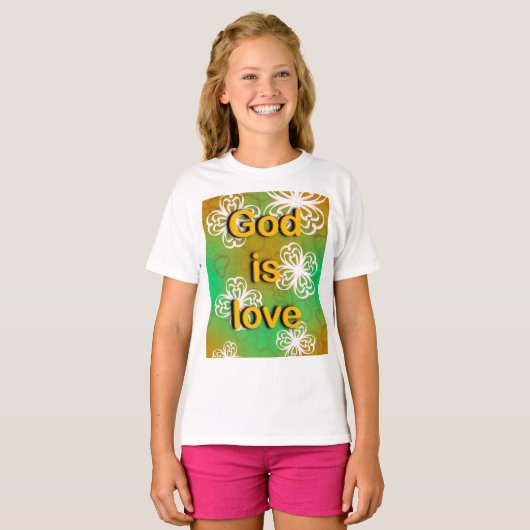 God is liefde t-shirt (Voorkant volledig)