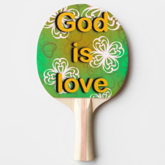 God is liefde tafeltennisbatje (Voorkant)